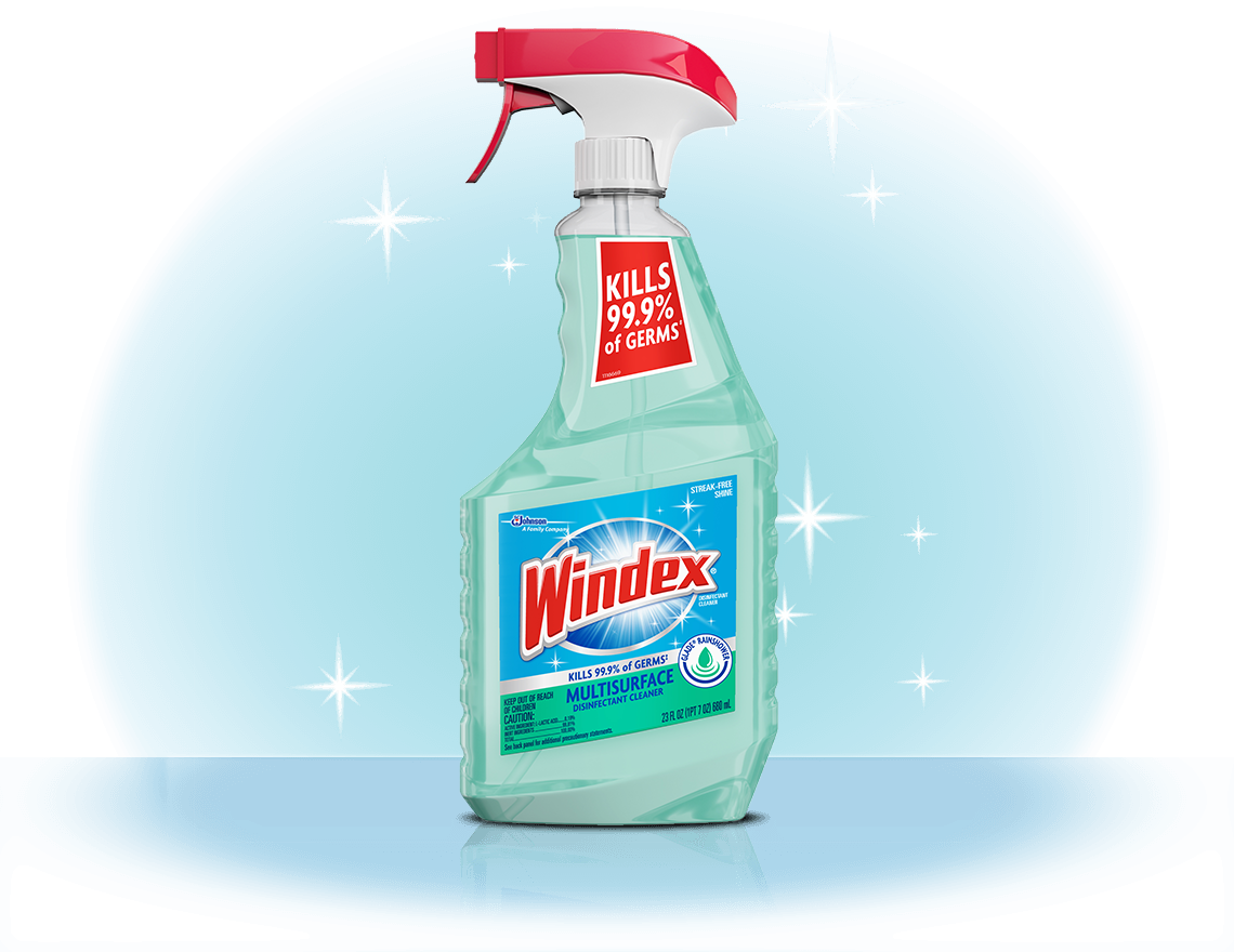Windex® Multi-Surface Disinfectant Cleaner with Glade® Rainshower Front