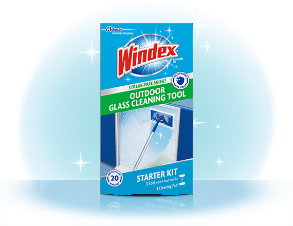 Limpiador de ventana kit básico todo en uno para superficies exteriores Windex® frente